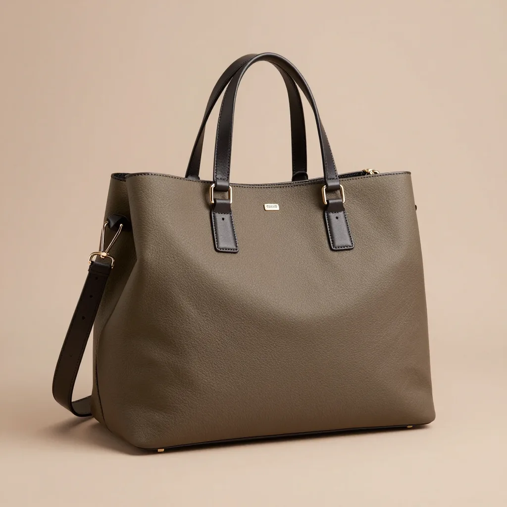 A large statement mochila bag on a light background